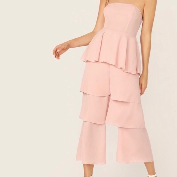 Peplum layered jumpsuit - Picture 1 of 3